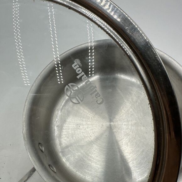 Calphalon 87822 2.5 QT 2.3 L Stainless Steel Long Handle Saucepan Pot With Lid - Picture 4 of 7